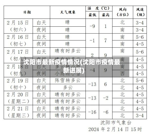 沈阳市最新疫情情况(沈阳市疫情最新进展)