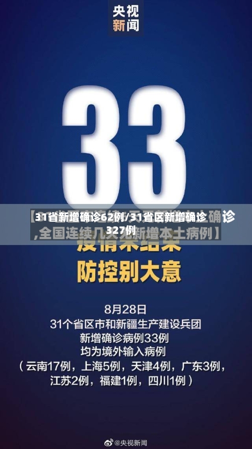 31省新增确诊62例/31省区新增确诊327例