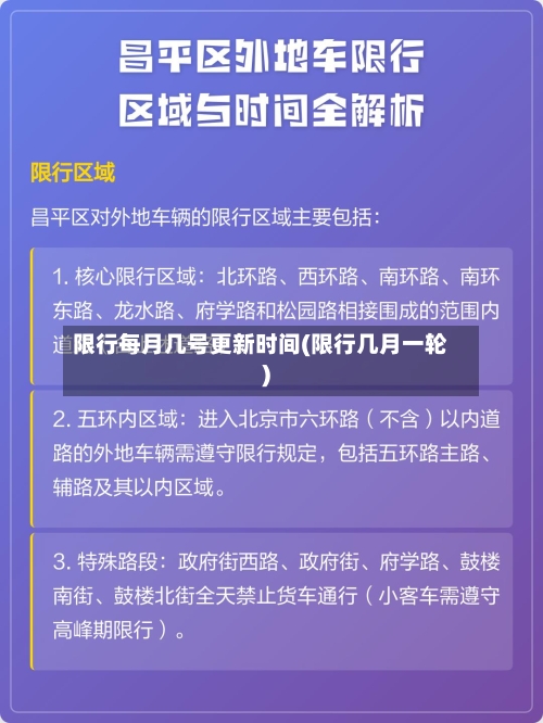 限行每月几号更新时间(限行几月一轮)