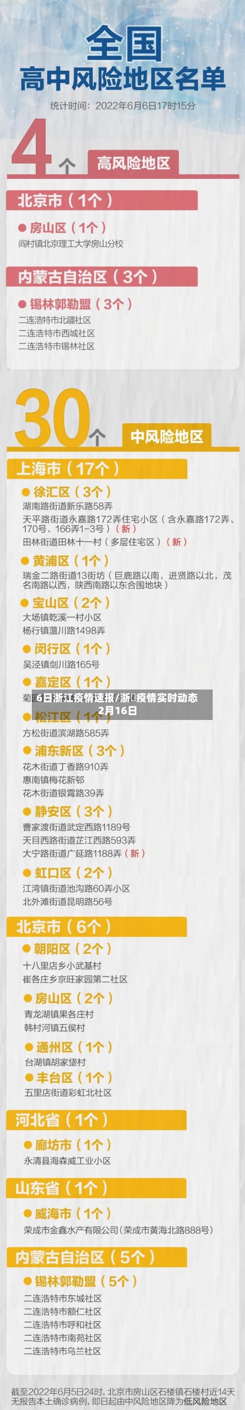 6日浙江疫情速报/浙冮疫情实时动态2月16日