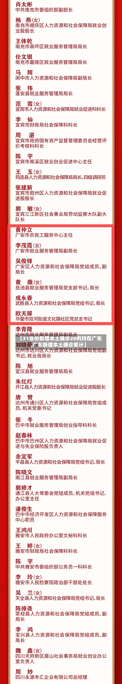 【31省份新增本土确诊20例均在广东,广东新增本土确诊累计】-第3张图片