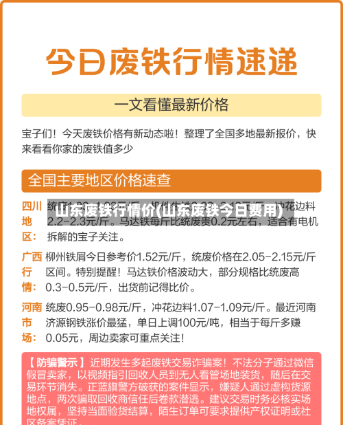山东废铁行情价(山东废铁今日费用)
