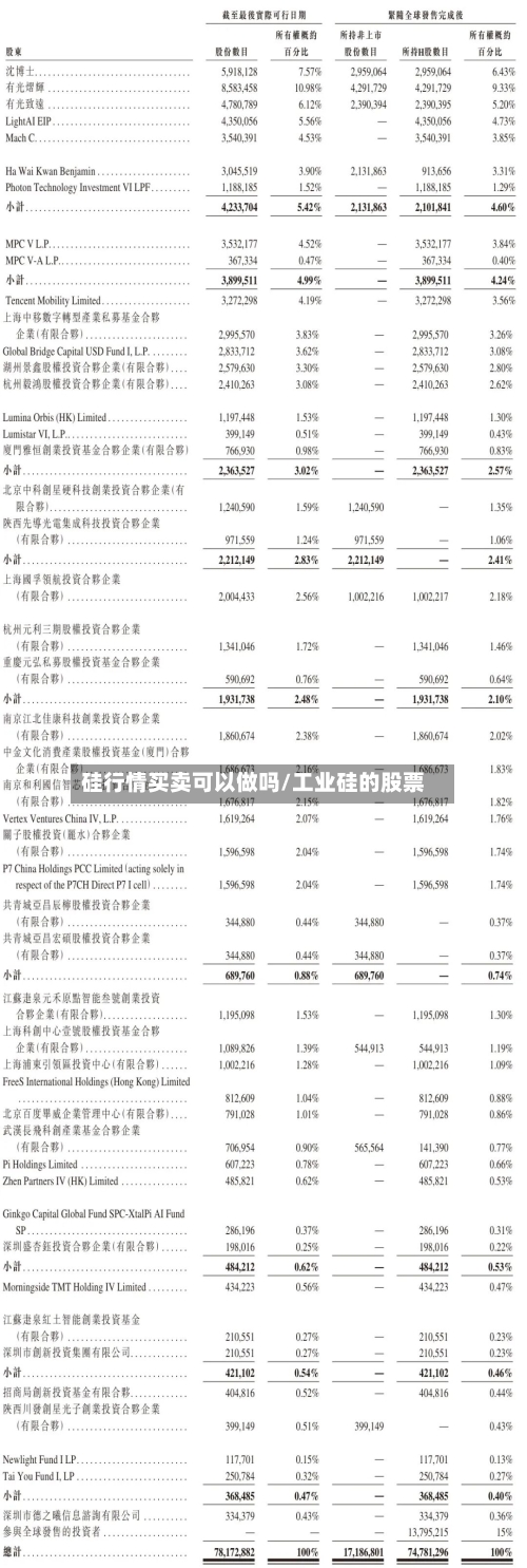 硅行情买卖可以做吗/工业硅的股票-第2张图片