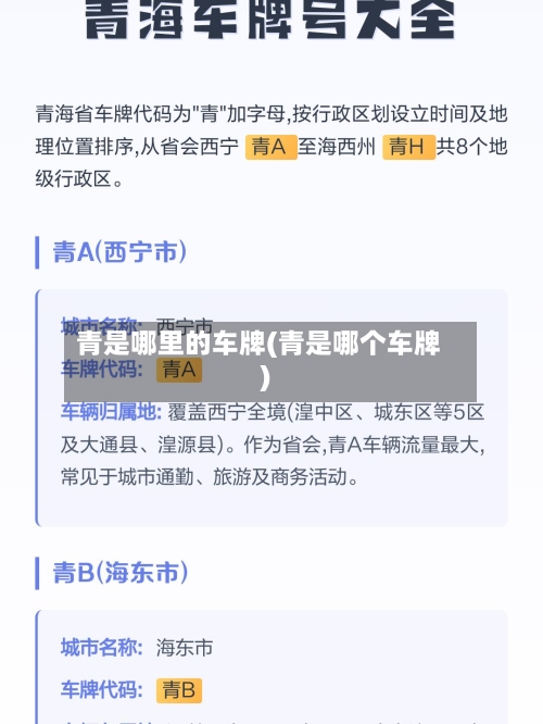 青是哪里的车牌(青是哪个车牌)-第2张图片