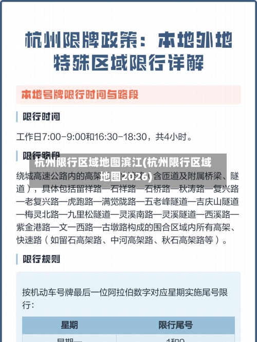 杭州限行区域地图滨江(杭州限行区域地图2026)-第2张图片