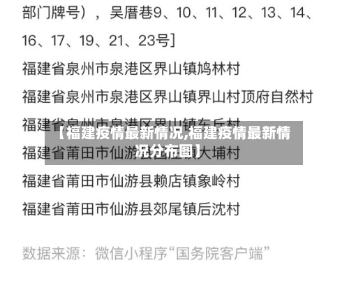 【福建疫情最新情况,福建疫情最新情况分布图】-第2张图片