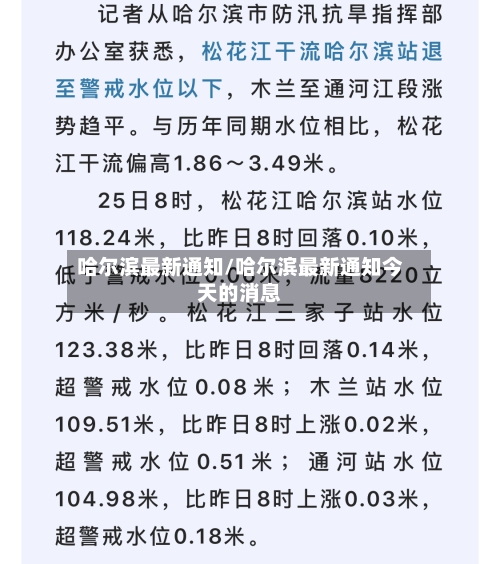 哈尔滨最新通知/哈尔滨最新通知今天的消息-第2张图片