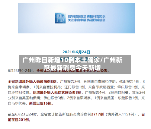 广州昨日新增10例本土确诊/广州新冠最新消息今天新增