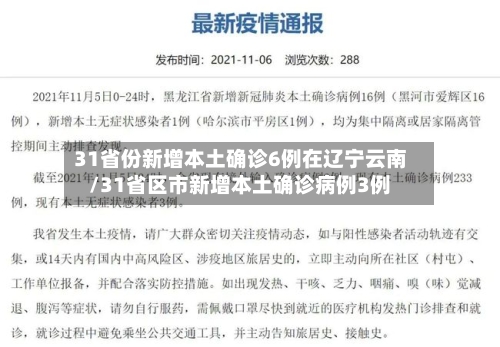 31省份新增本土确诊6例在辽宁云南/31省区市新增本土确诊病例3例-第3张图片