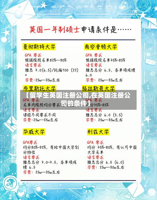 【留学生英国注册公司,在英国注册公司的条件】