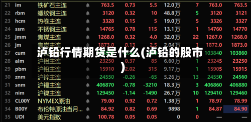 泸铅行情期货是什么(泸铅的股市)-第2张图片
