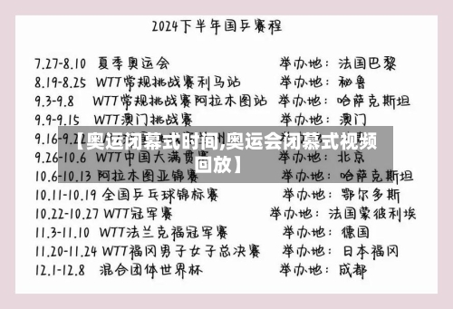 【奥运闭幕式时间,奥运会闭慕式视频回放】-第2张图片