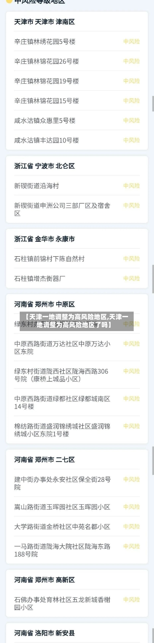 【天津一地调整为高风险地区,天津一地调整为高风险地区了吗】-第2张图片